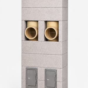 Zweizügiger Keramik Kamin