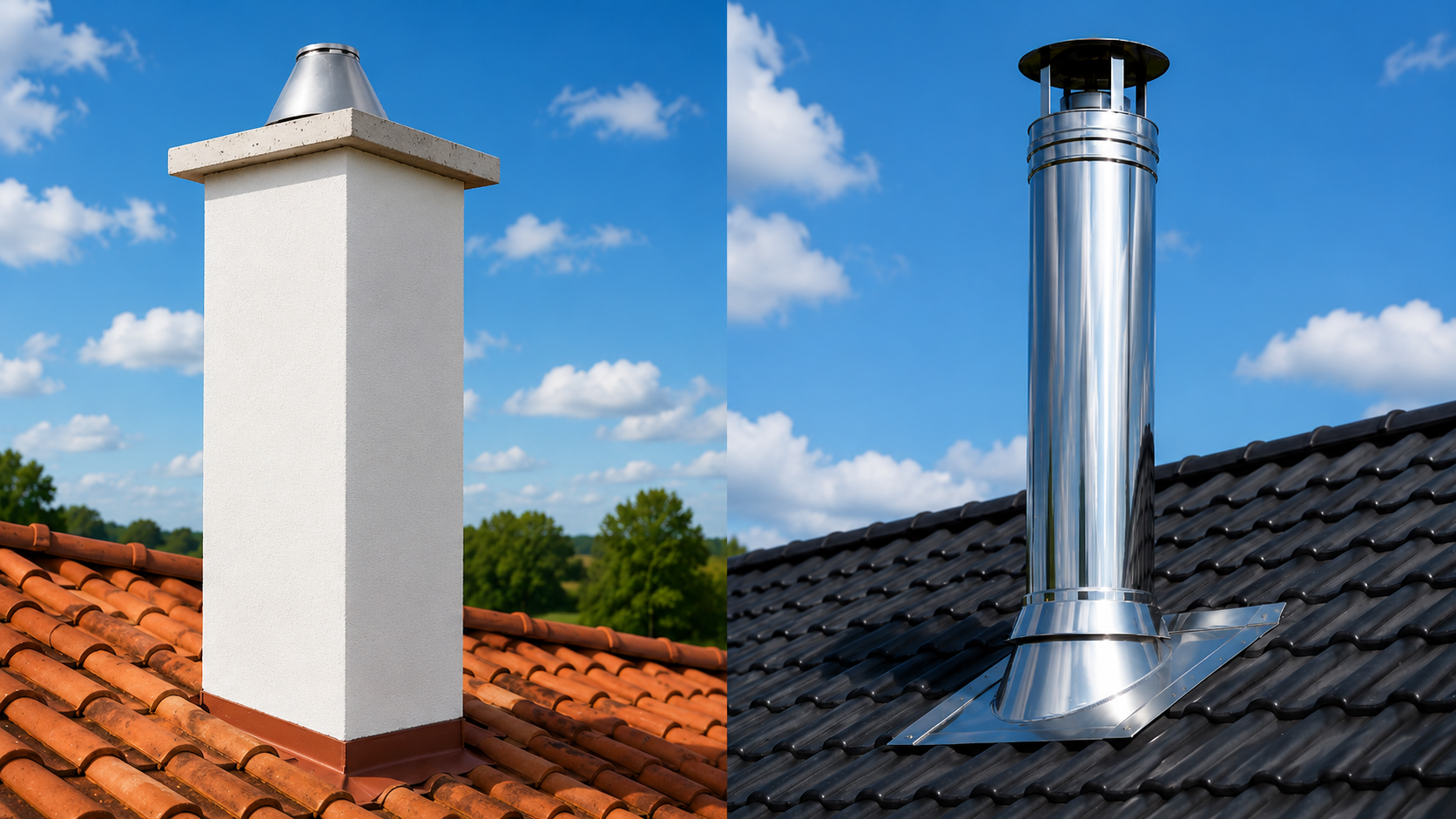 Edelstahl oder Keramikschornstein im Vergleich